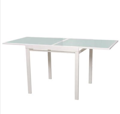 China (Other) Adjustable Folding Extendable Dining Table Extension With Glass Top Mechanism for sale