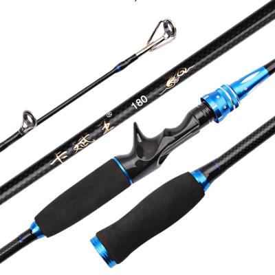 China Two Sections For Fishing Rods Carbon M/MH Easy Carry So-Easy Power Lure Carbon Fiber Spin Casting Fishing Rods for sale