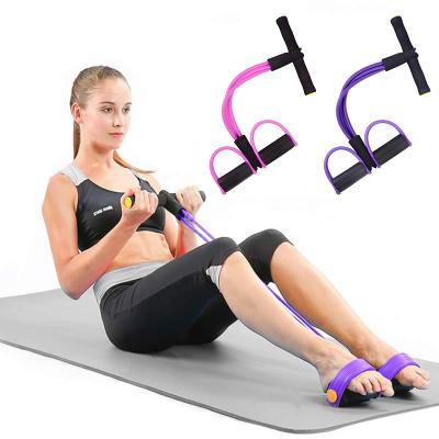 China High Elasticity OEM/ODM So-Easy Elasticas 4 Tubes Elastic Band Pedal Strength Belt Leg Strength Gym Equipment Training Yoga Resistance Bands for sale