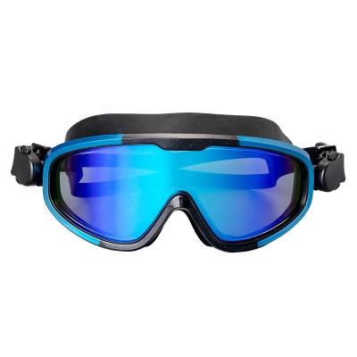 China Swimming goggles universal large frame front anti-fog silicone plated men and women myopia swimming goggles for sale