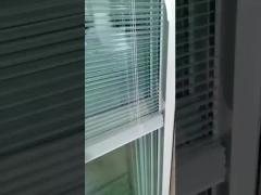 Horizontal Blinds Between Glass Door Inserts Thermal Sound Insulation