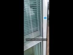 horizontal blinds between glass door inserts thermal sound insulation