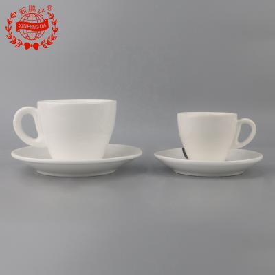 China Sustainable Top Selling White Ceramic Tea Cup Sets Coffee Cup And Saucer for sale