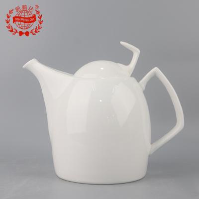 China Sustainable Wholesale Ceramic Teapot Modern Design Single Pot Pot With Lid (1.3 L) for sale