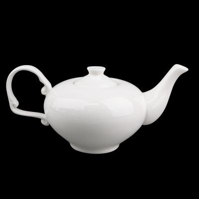 China Hot Sale Customized Teapot Ceramic Bone Dinnerware Sets Factory White Teapot Viable Product Directly For One for sale