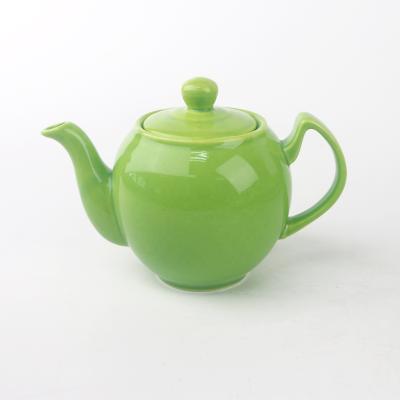 China Vietnam Modern Design Viable Wholesale Handle Stripes Teapot Ceramic Matte Colored Glazed Round Pot for sale