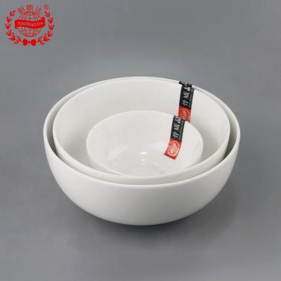 China Viable White Ceramic White Cheap Hotel Restaurant Microwave Bowl Japanese Factory Bowl for sale