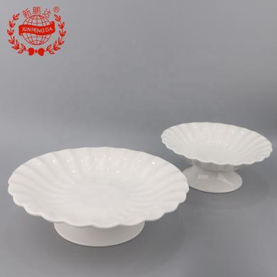 China 2020 Sustainable Top Selling Porcelain Super Fine White Chrysanthemum Shaped Expanded Ceramic Bowl Bowl for sale