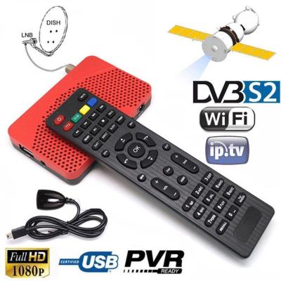 China Free To Air Mini Size 1080P Digital Satellite TV Receiver DVB-S2 Wifi KeyTuner BOX PVR for sale