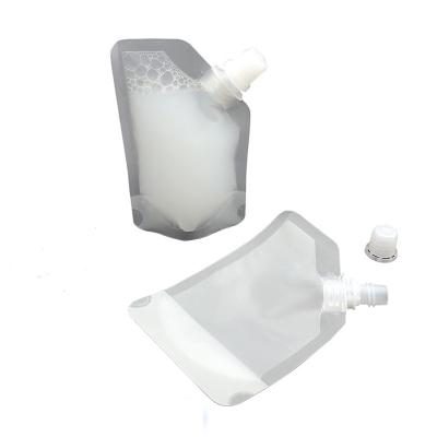 China Wholesale Custom Safety Clear Plastic Bags For Liquid Holder Up Cosmetics Sachet Spouted Pouch Packaging for sale