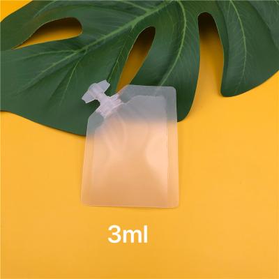 China Safety Ready Stock Small Mini 3ml 5ml 10ml 15ml Clear White Dispenser Bottle For Cosmetics Lotion Cream Sample Spout Pouch for sale