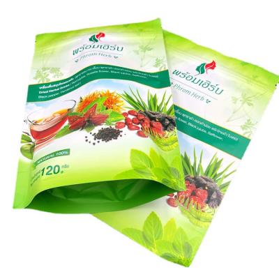 China Custom Safety Plastic Foil Resealable Flower Tea Leaf Packaging Bags With Zipper for sale