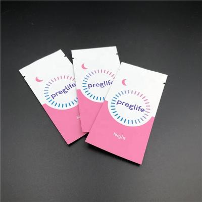 China Custom 3 Side Safety Plastic Liquid Sachet Pouch Biodegradable Heat Seal Packaging For Cosmetics for sale