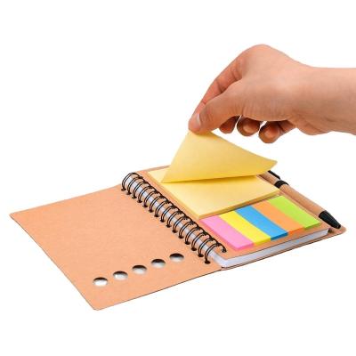 China Self-Adhesive Mimi 11.5x14cm Pocket Spiral Notebook Blank Memo Pad Custom Sticky Notepads With Pen for sale