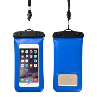 China PVC Waterproof Universal Dustproof Mobile Phone Cases Clear Pouch Cell Phone Waterproof Plastic Bag With Lanyard for sale