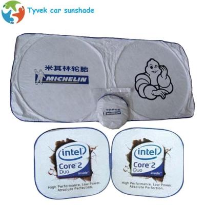 China Lowering Auto Interior Temperatures Best Car Window Sun Shades Tyvek White Car Windshield Sunshade for sale