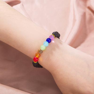 China Hot Selling 2021 Popular Colors FASHIONABLE Vintage 7 Beads Chakra Bracelets Unisex Bracelets for sale