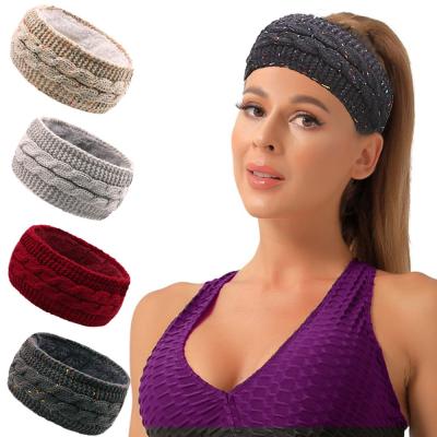 China European and American high quality winter style 10 fashion style outdoor sports hot colors knit headband for women for sale