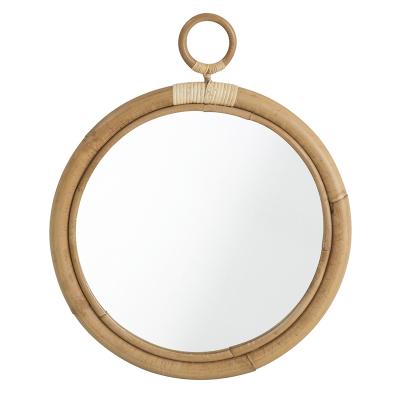 China Nordic Style Rattan Furniture (Size) Decoration Adjustable Natural Mirror Rattan for sale