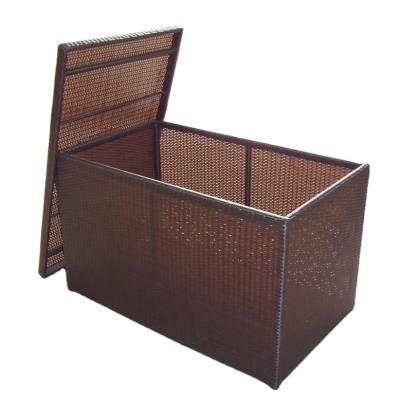 China Hotel Modern Rectangular Washable Garden Pool Cabinet Wicker Laundry Towel Shelf for sale