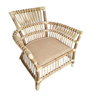 China Nordic simple rattan / wicker casual furniture handcrafted natural cane armchair for sale