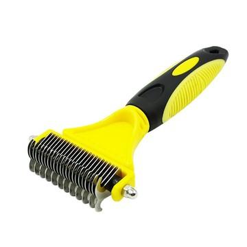 China ABS Dogs Cats Cleaning Comb Stainless Pet Grooming Slicker Hair Removal Slicker Brush for sale