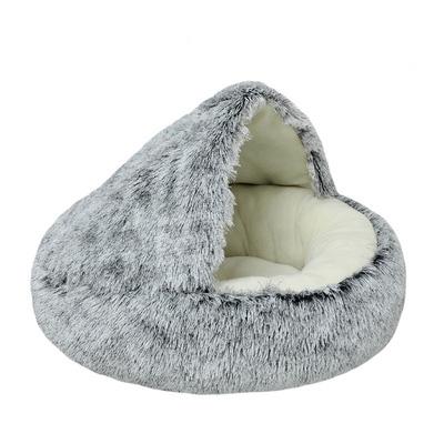 China 2021 New Plastic and Wool Pet Beds for Cats and Dogs Shell Shape Winter Warm Comfortable Deep Sleep Mats for sale