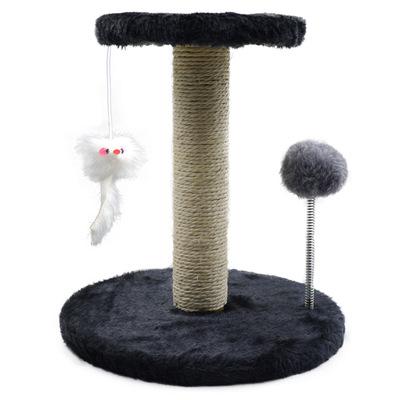 China New Arrival Natual Sisal Wooden Cat Rope Tree Cheap Small Housing Furniture Liner Post Cat Tree Towe for sale