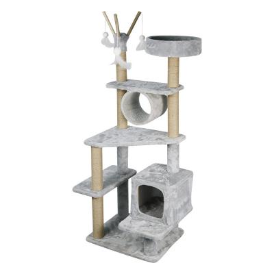 China Kitten Tower Center stocked with plush perch and basket sofa Catc playhouse furniture for sale