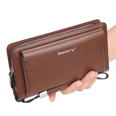 China 2021 hotsale custom made men's clutch hard wallet anti-theft for sale