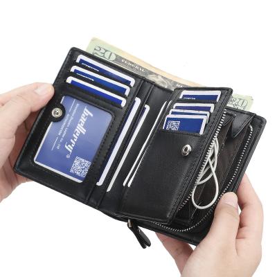 China Anti Theft Anti Theft Card PU Leather Wallet For Men for sale