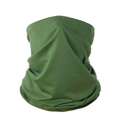 China Multifunctional Neck Cuff Solid Color Face Mask Sewn Cooling Ice Silk Bandana UV Protect Mask Headwear Scarf Pure Color Face Cover for sale