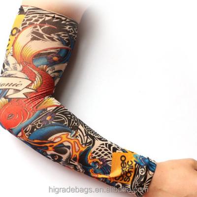 China Cool Sports Printed Tattoo Arm Sleeves Nylon Seamless Customs Protection Tattoo Arm Sleeve Tattoo Arm Sleeves for sale