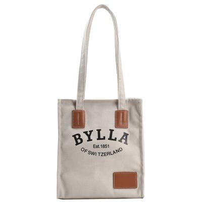 China Hot Selling New Handled Style Handled Recycle Custom Printed Canvas Bag for sale