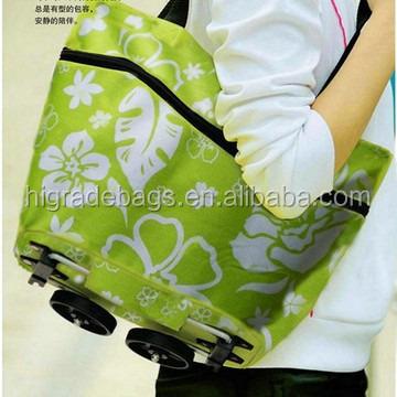 China Trolley Cart Folding Trolley Shopping Bag with 2 Wheels, Shopping Bag Trolley for sale