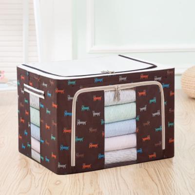 China Oxford Tissue Box Covered Cloth Folding Storage Box Stored Toys Clothes Finished Storage Bag for sale