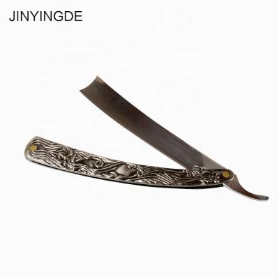 China Custom Stainless Steel Single Blade Barber Straight Razor Wooden for sale