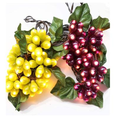 China Beautiful Purple&Green LED grape string lights. Vine Lights with 10 Batch-listed Green and Burgundy LED Grape Ties Light for sale