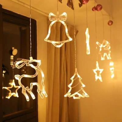 China Hot Selling Holiday Lights Christmas Decoration Window Hanging LED Light Creative Practical Creative Sucker Lamp Embellishment Sucker Lamp for sale