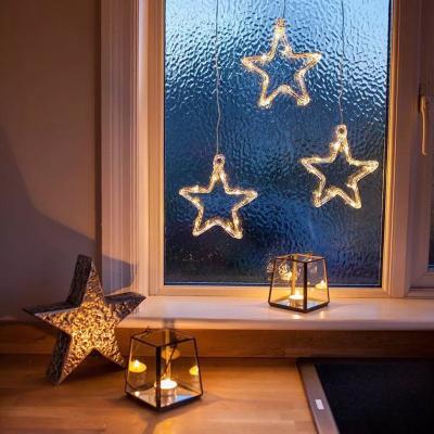 China Practical Creative Holliday Lights 2021Dry Battery Christmas Decoration Sucker Light Embellishment Window Hanging LED Suction Sucker Lamp for sale