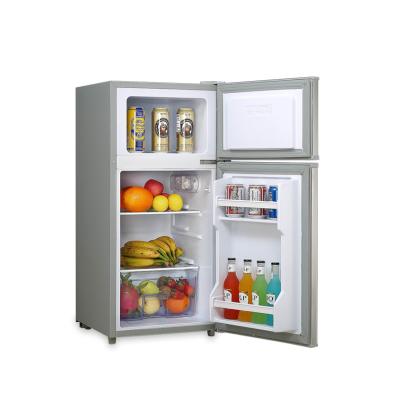 China BCD-98B 98liter COMPRESSOR Household Use Small Double Door Refrigerator And Freezer for sale