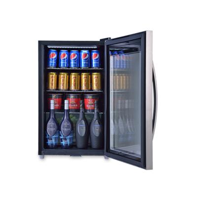 China Commerical COMPRESSOR 75l Display Glass Door Wine Fridge for sale