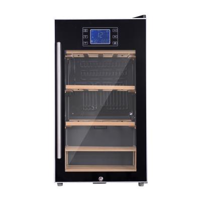 China Hotel 28 Bottles High Standard Design Wooden Cellar Wine Cooler Wine Fridge for sale