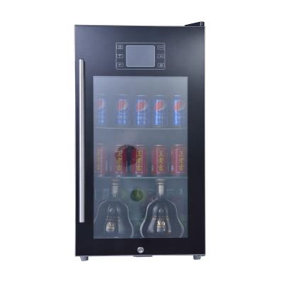 China High End COMPRESSOR Hotel 110L 2 In 1 Glass Door Beverage Cooler Wine Fridge for sale