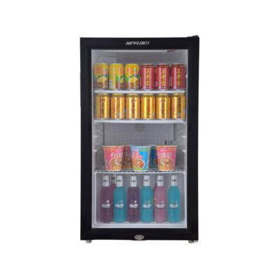 China Energy Efficient Single-temperature 110 Liters Soft Drink Glass Display Refrigerator Open Showcase for sale