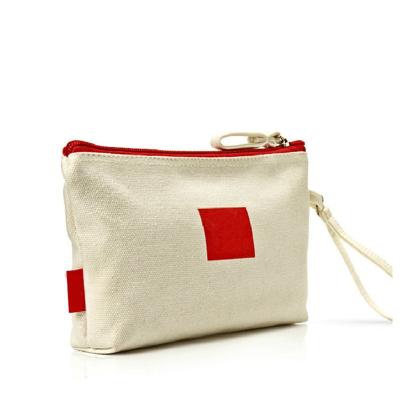 China Lady Factory OEM Zipper Lady Bags Canvas Cotton Cosmetic Makeup Bag for sale