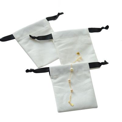 China Recyclable Standard Size Cloth Mailing Bag Watch Glasses Holder For Gifts Black Woven String Shoe Bags Cotton Drawstring for sale