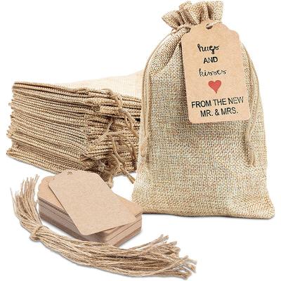 China Tea Plant Nylon/Wholesale Gifts Pouch Burlap Twine With Craft Card Jewelry Favor Gift Empty Candy Jute Drawstring Bag for sale