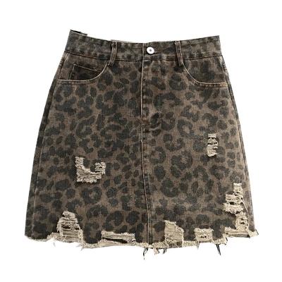 China Quick-Dry Leopard Print 4 Way Stretch Denim Stof voor Polyester/Kotton Kleding Te koop