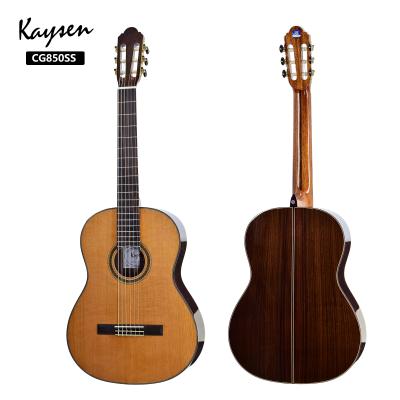 China OEM 39inch Solid Cedar AA 4/4 Handmade All Nylon String Solid Wood Classical Guitar for sale